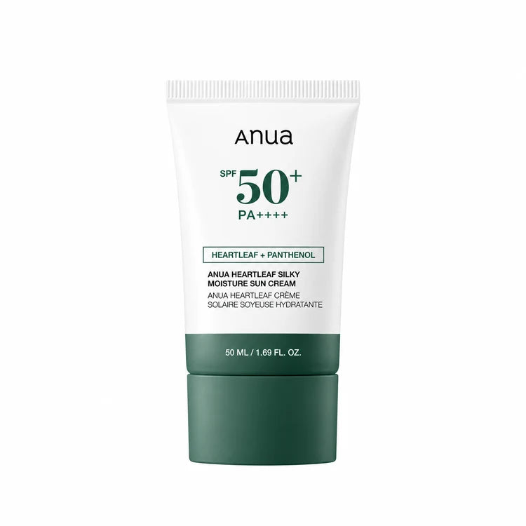 Anua Heartleaf Silky Moisture Mild Sunscreen SPF 50 50ml – Lightweight Korean Sunscreen